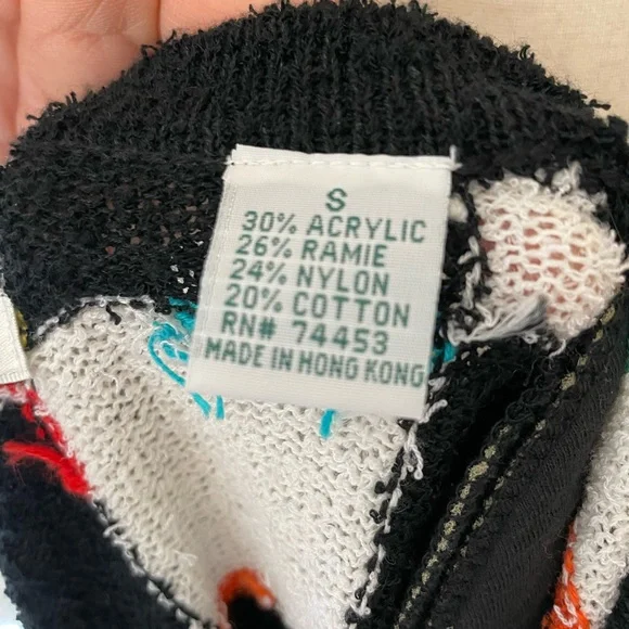 Vintage Grandma Checkerboard Colorful Sweater - Picture 13 of 15